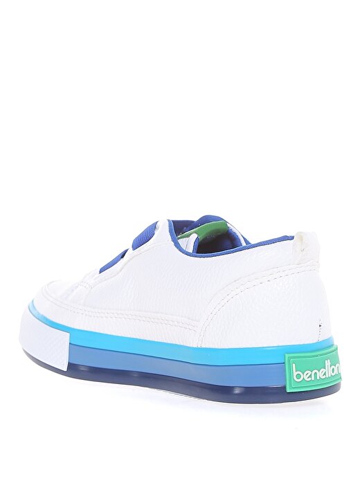 Benetton Beyaz - Mavi Erkek Çocuk Yürüyüş Ayakkabısı BN-30441 688 2