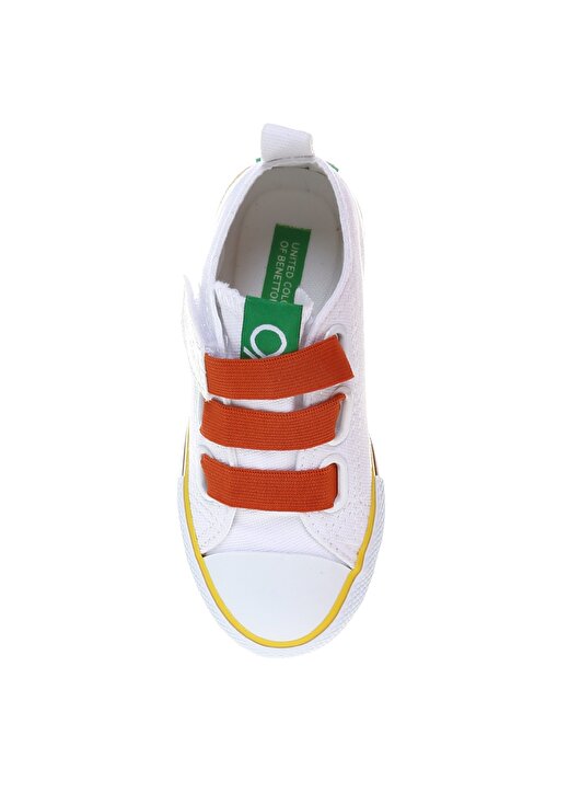 Benetton Beyaz - Turuncu Kız Çocuk Yürüyüş Ayakkabısı BN-30649 452-- 4