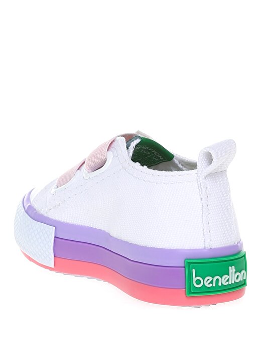 Benetton Beyaz - Pembe Bebek Keten Yürüyüş Ayakkabısı BN-30648 177 2
