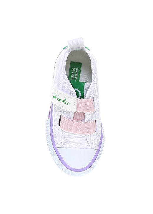 Benetton Beyaz - Pembe Bebek Keten Yürüyüş Ayakkabısı BN-30648 177 4