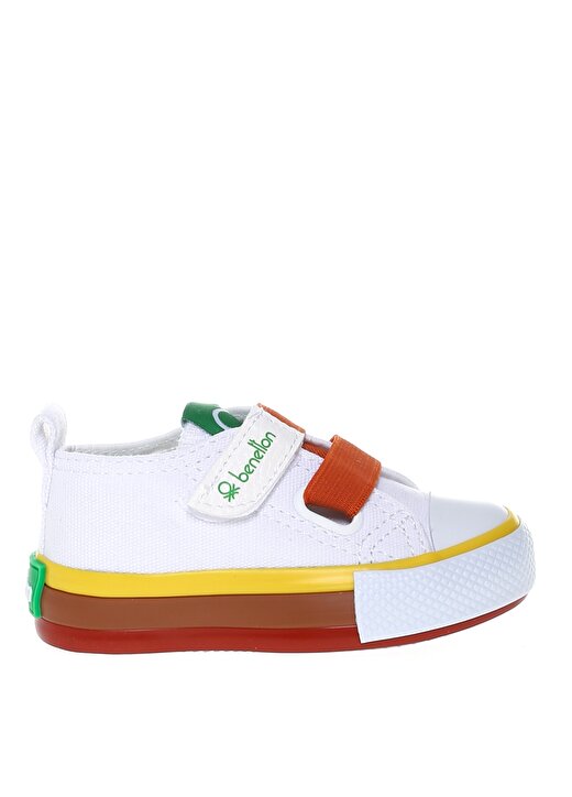 Benetton Beyaz - Turuncu Kız Bebek Yürüyüş Ayakkabısı - BN-30648 452 1