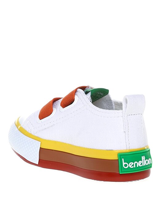 Benetton Beyaz - Turuncu Kız Bebek Yürüyüş Ayakkabısı - BN-30648 452 2