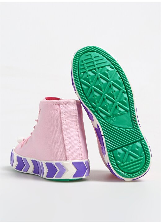 Benetton Pembe Kız Çocuk Keten Yürüyüş Ayakkabısı BN-30647 96 4