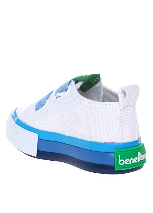 Benetton Beyaz - Mavi Bebek Yürüyüş Ayakkabısı BN-30648 688-Beyaz-Mavi 2