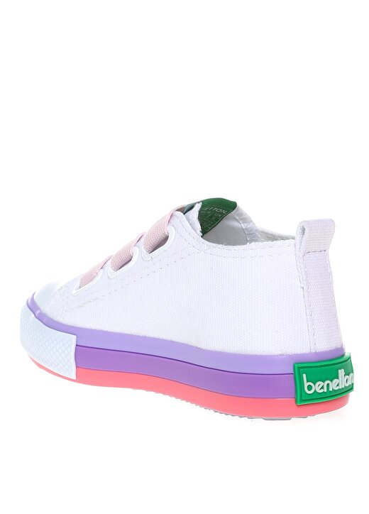 Benetton Beyaz - Pembe Kız Çocuk Keten Yürüyüş Ayakkabısı BN-30649 177 2