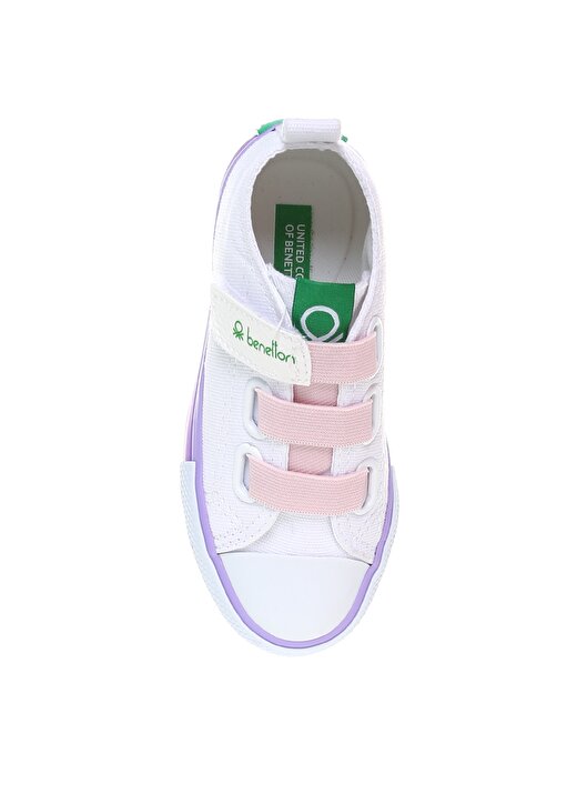 Benetton Beyaz - Pembe Kız Çocuk Keten Yürüyüş Ayakkabısı BN-30649 177 4