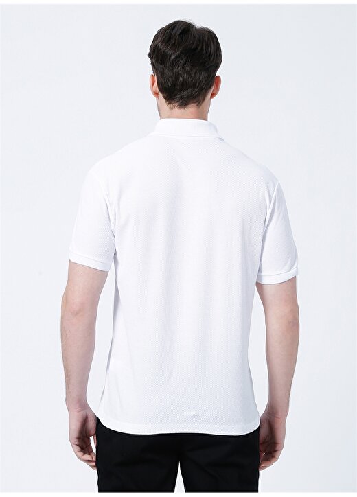 Network Polo Yaka Petek Beyaz Erkek Polo T-Shirt 1082045 4