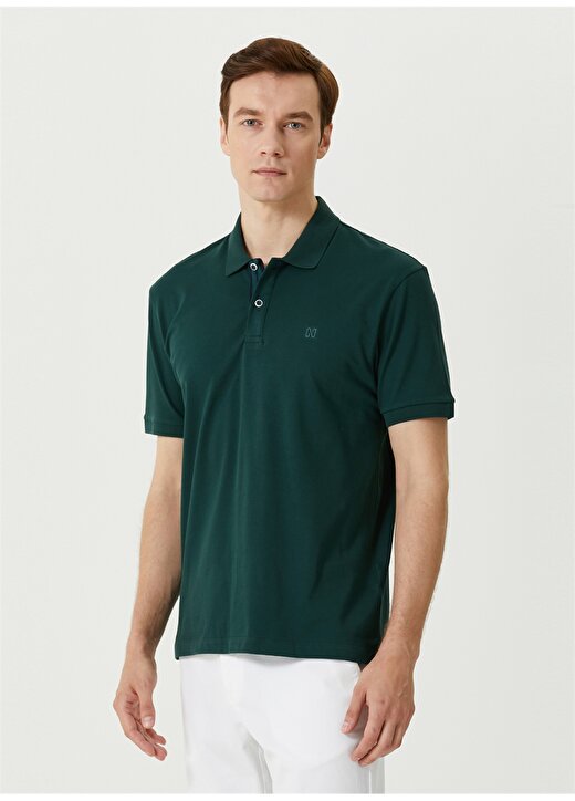Network Polo Yaka Düz Yeşil Erkek Polo T-Shirt 1082065 3