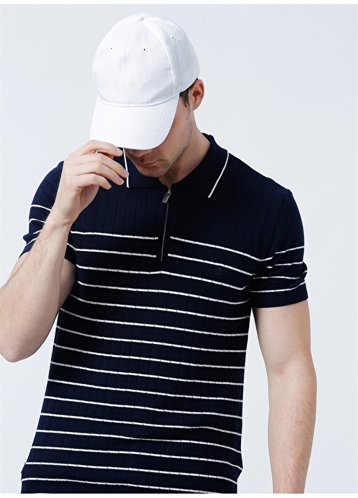 Pierre Cardin Polo Yaka Slim Fit Düz Lacivert Erkek Kazak - DAVINA 1