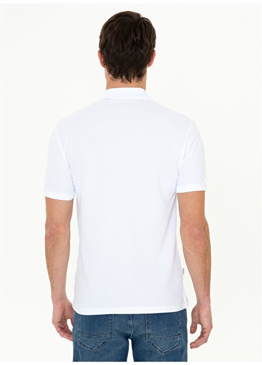 Pierre Cardin Polo Yaka Düz Beyaz Erkek Polo T-Shirt EARTH 4