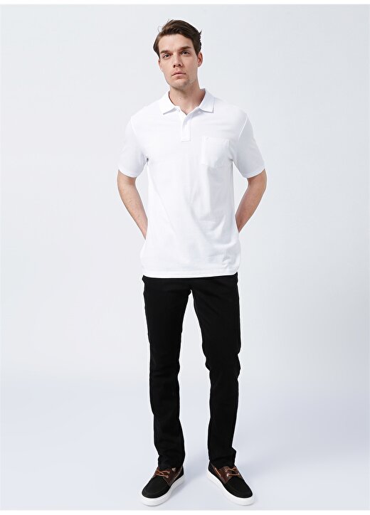 Pierre Cardin Polo Yaka Düz Beyaz Erkek Polo T-Shirt EARTH-R 2