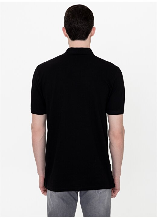 Pierre Cardin Polo Yaka Düz Siyah Erkek Polo T-Shirt EARTH-R 4