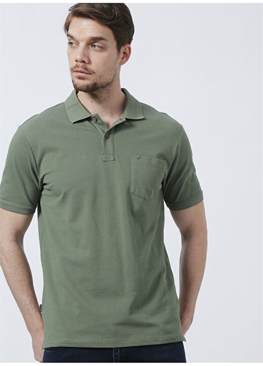 Pierre Cardin Polo Yaka Düz Yeşil Erkek Polo T-Shirt EARTH-R 1