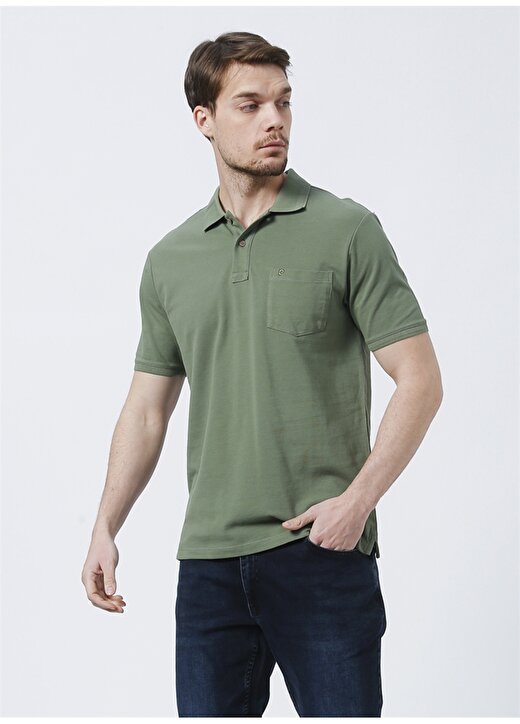 Pierre Cardin Polo Yaka Düz Yeşil Erkek Polo T-Shirt EARTH-R 2