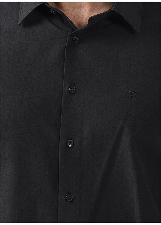 Pierre Cardin Klasik Yaka Düz Siyah Erkek Gömlek MYRAT 4