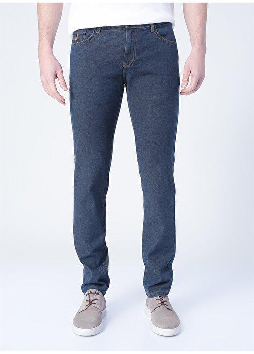 Altınyıldız Classics 4A0122200014 Normal Bel Slim Fit Düz Mavi Erkek Denim Pantolon 2