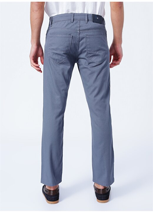 Altınyıldız Classics Normal Bel Boru Paça Comfort Fit Gri - Mavi Erkek Pantolon 4A0122200063 4