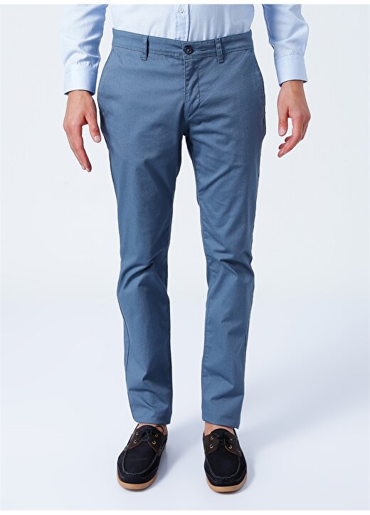 Altınyıldız Classics Normal Bel Dar Paça Slim Fit Mavi Erkek Pantolon 4A0122200061 2