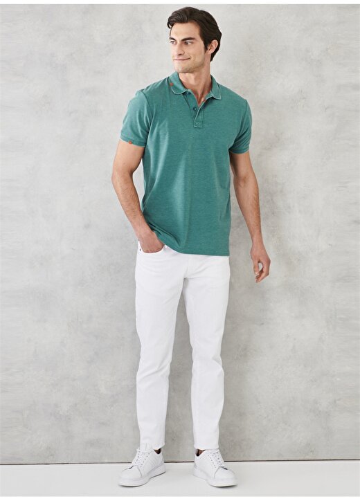 Altınyıldız Classics Polo Yaka Düz Yeşil Erkek Polo T-Shirt 4A4822200048 2