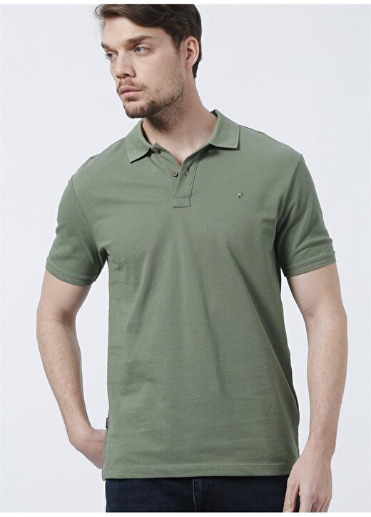 Pierre Cardin Polo Yaka Düz Yeşil Erkek Polo T-Shirt EARTH 1