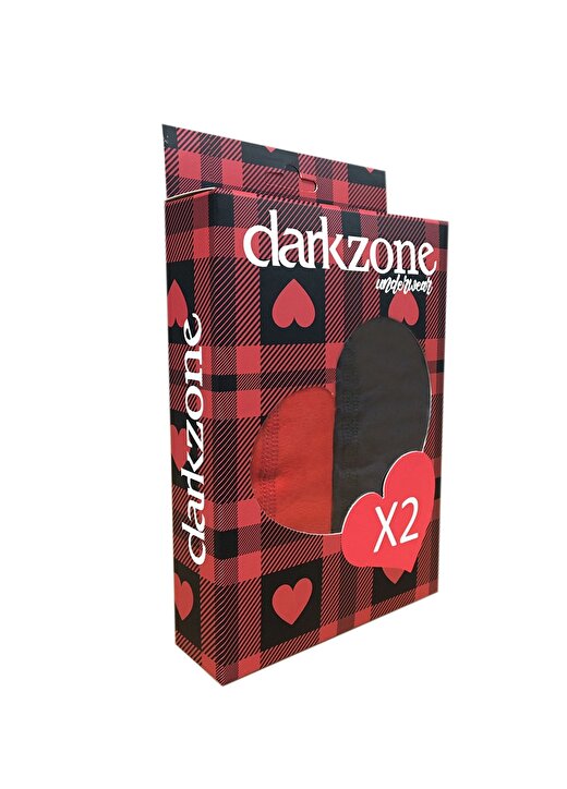 Darkzone DZNVD1103 Düz Kırmızı - Lacivert Erkek Boxer 2