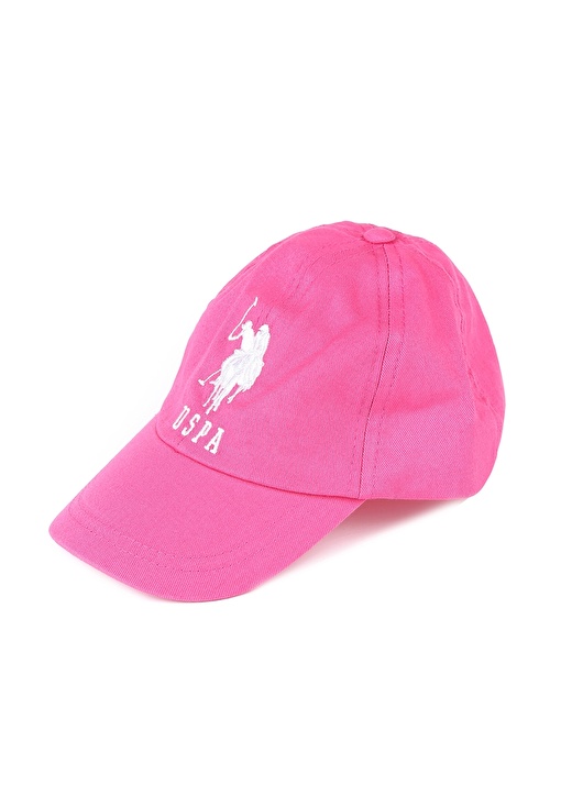 U.S. Polo Assn. EDROGIRL Nakışlı Pembe Kız Çocuk Şapka 1