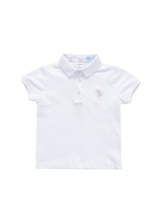 U.S. Polo Assn. Düz Beyaz Bebek Polo T-Shirt TP01-IY022-B 1