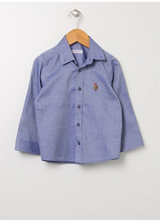 U.S. Polo Assn. Cedcolorkıds022y Mavi Normal Kalıp Erkek Çocuk Gömlek 1