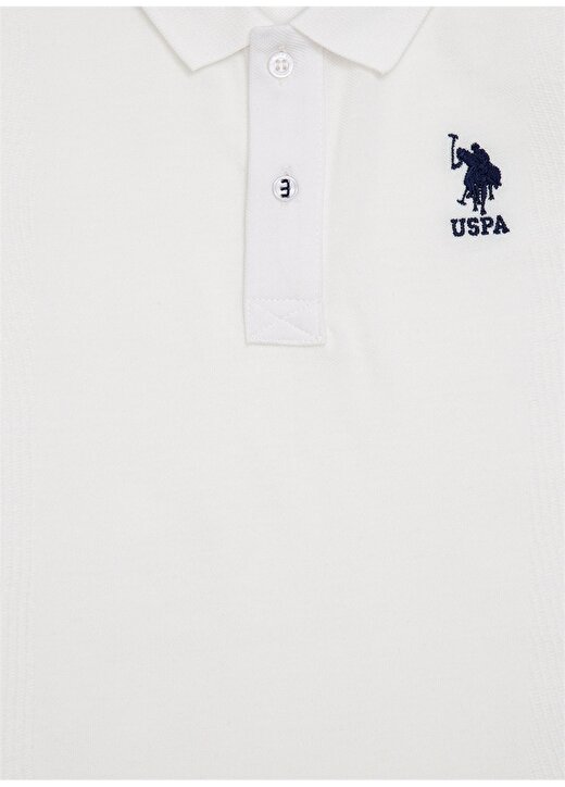 U.S. Polo Assn. Düz Beyaz Erkek Çocuk Polo T-Shirt TP01IY022 -KIDS 3