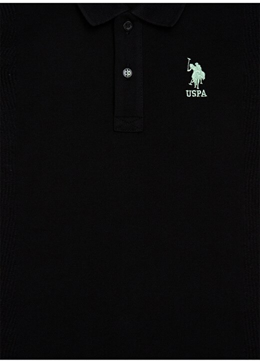 U.S. Polo Assn. Düz Siyah Erkek Çocuk Polo T-Shirt TP01IY022 -KIDS 3