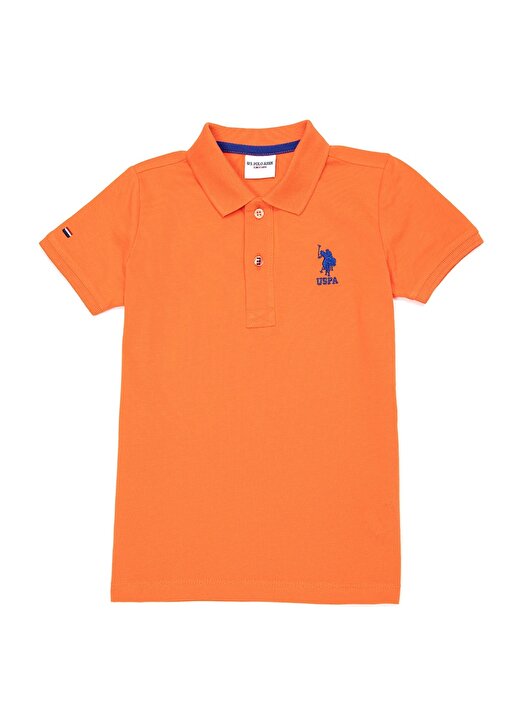 U.S. Polo Assn. Düz Turuncu Erkek Çocuk Polo T-Shirt TP01IY022 -KIDS 1