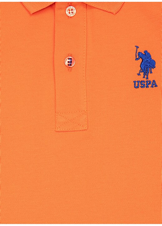 U.S. Polo Assn. Düz Turuncu Erkek Çocuk Polo T-Shirt TP01IY022 -KIDS 3