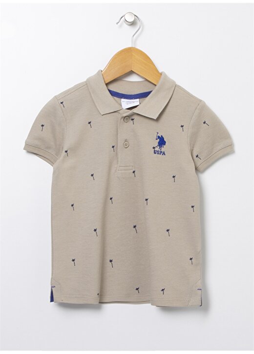 U.S. Polo Assn. Desenli Yeşil Erkek Çocuk Polo T-Shirt RIBEKIDS VR027 1