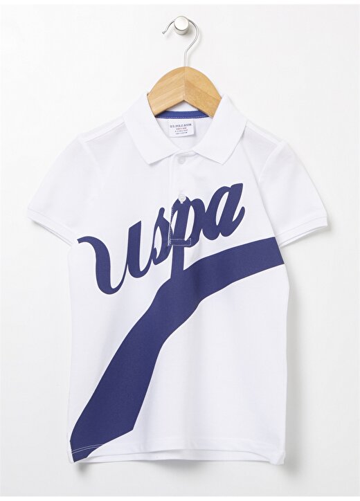 U.S. Polo Assn. Düz Beyaz Erkek Çocuk Polo T-Shirt CABELKIDS VR013 1