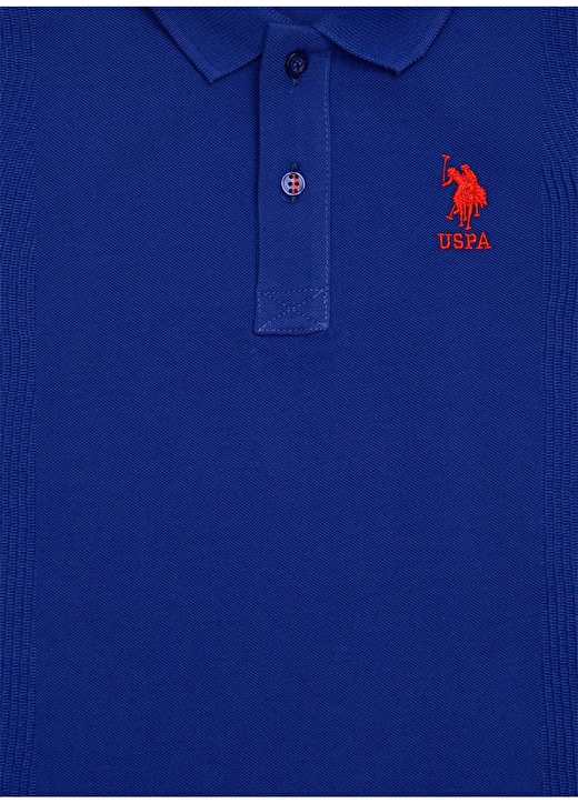U.S. Polo Assn. Düz Mavi Erkek Çocuk Polo T-Shirt TP01IY022 -KIDS 3