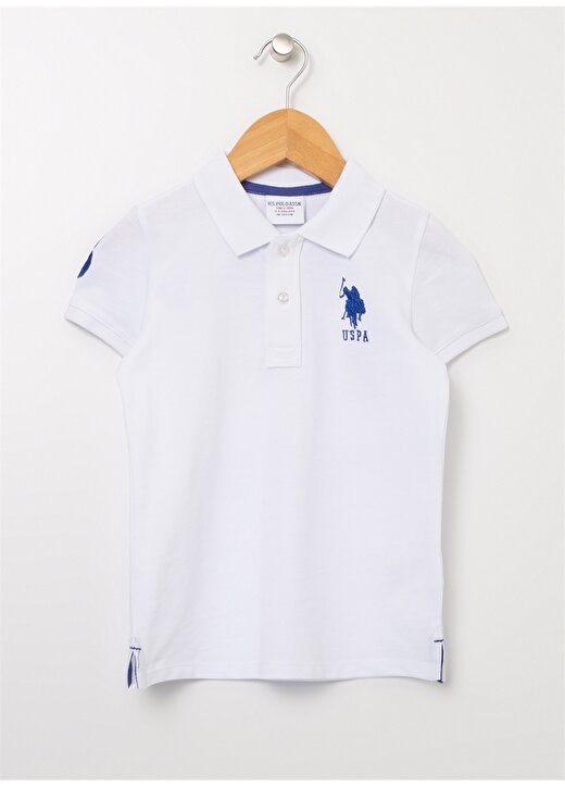 U.S. Polo Assn. Düz Beyaz Erkek Çocuk Polo T-Shirt BANG 1