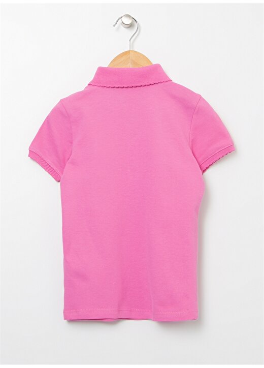 U.S. Polo Assn. Düz Pembe Kız Çocuk Polo T-Shirt TP01-IY022 2