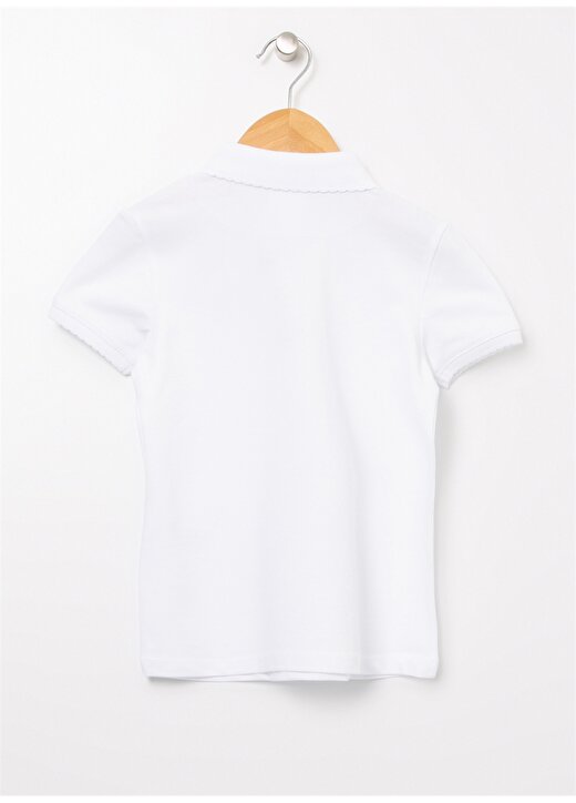 U.S. Polo Assn. Düz Beyaz Kız Çocuk Polo T-Shirt TP01-IY022 2