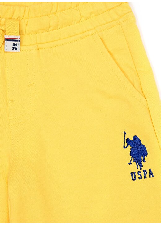 U.S. Polo Assn. Lastikli Normal Kalıp Sarı Erkek Çocuk Şort - Pareiy022 3