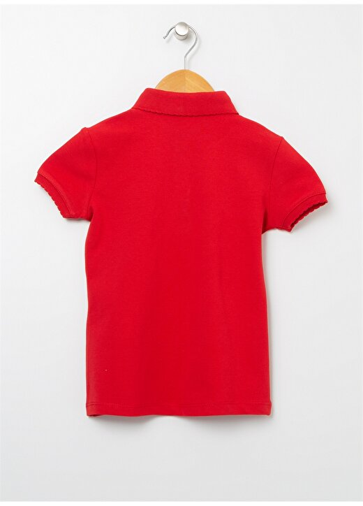 U.S. Polo Assn. Düz Kırmızı Kız Çocuk Polo T-Shirt TP01-IY022 2
