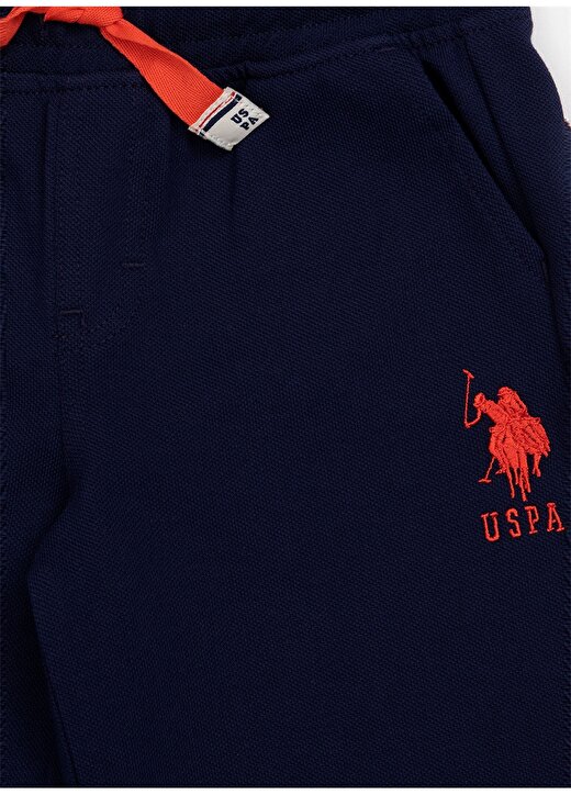 U.S. Polo Assn. Lastikli Normal Kalıp Lacivert Erkek Çocuk Şort - Gunderiy022 3