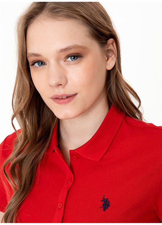 U.S. Polo Assn. Kırmızı Kadın T-Shirt - GTP-IY022. 2