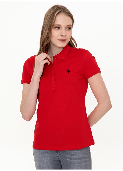 U.S. Polo Assn. Kırmızı Kadın T-Shirt - GTP-IY022. 3