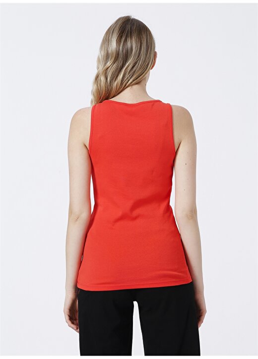 U.S. Polo Assn. Gedda22 U Yaka Slim Fit Düz Kırmızı Kadın T-Shirt 4