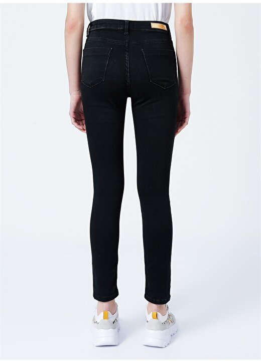 U.S. Polo Assn. Slim Fit Siyah Kadın Denim Pantolon ISSY22Y-SYH 4