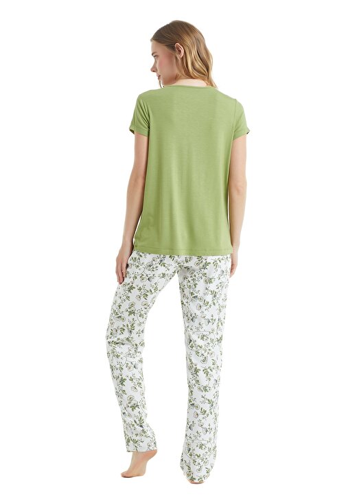Blackspade 50765 Lastikli Yeşil Kadın Pijama Takımı 2
