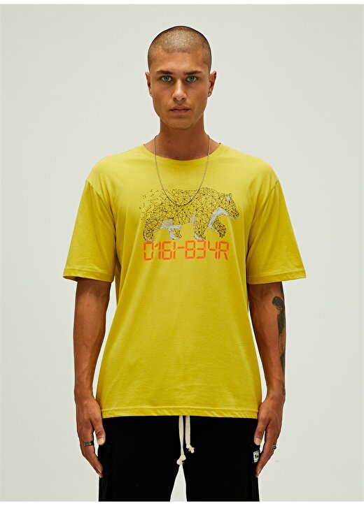 Bad Bear Sarı Erkek T-Shirt 22.01.07.050_DIGIBEAR T-SHIRT 1