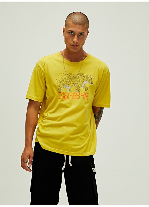 Bad Bear Sarı Erkek T-Shirt 22.01.07.050_DIGIBEAR T-SHIRT 2