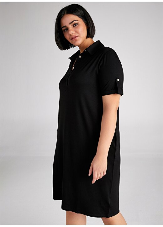Faik Sönmez Siyah Kadın Elbise - B00070 4