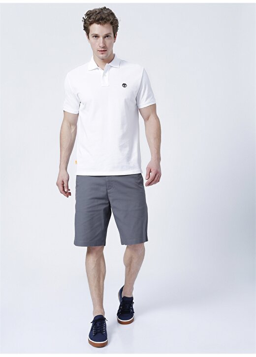 Timberland Düz Beyaz Erkek Polo T-Shirt TB0A26N41001 Basic Polo 2